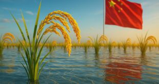 Cientistas chineses criam tipo de arroz que cresce em água do mar