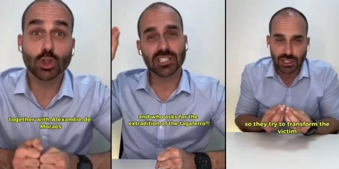 Eduardo Bolsonaro ataca Zema e acusa “prostitutas” que teriam traído o clã