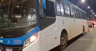 Mulher e criança de 5 anos caem de ônibus em movimento após porta se abrir na Ponte Metálica