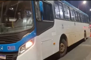 Mulher e criança de 5 anos caem de ônibus em movimento após porta se abrir na Ponte Metálica