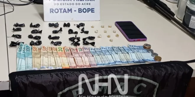 Tráfico em Rio Branco: mulher é presa em flagrante com drogas