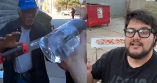 Absurdo: influencer distribui facões e uísque a moradores de rua: “É bom para os cliques”