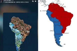 Ridículo: Milei posta imagem que mostra o Brasil como favela e Argentina como desenvolvida
