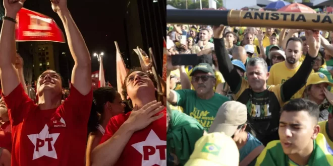 Datafolha: 34% dos petistas se dizem de direita e 14% dos bolsonaristas, de esquerda