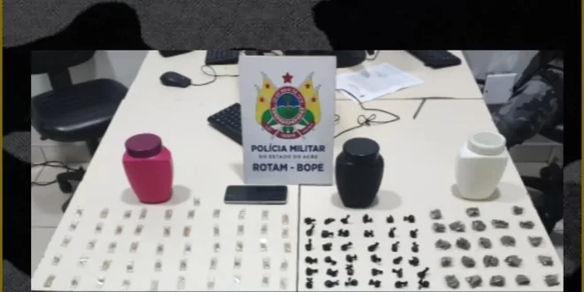Drogas em Rio Branco: jovem de 19 anos é preso por tráfico de drogas