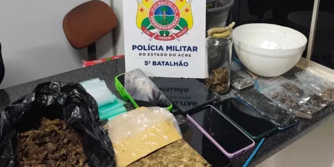 Drogas no Acre: Polícia Militar apreende entorpecentes em residência