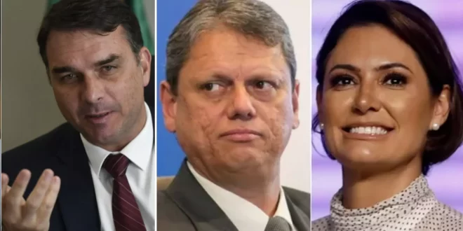 Michelle compartilha vídeo de Tarcísio como vingança contra Flávio