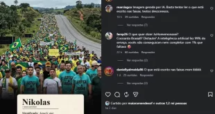Pego na mentira: fotos de multidão com Nikolas em marcha foram geradas por IA