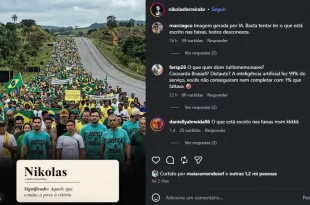 Pego na mentira: fotos de multidão com Nikolas em marcha foram geradas por IA