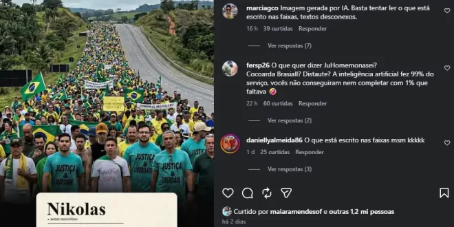 Pego na mentira: fotos de multidão com Nikolas em marcha foram geradas por IA