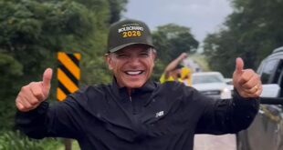 Bittar caminha 200km por Bolsonaro, em vez de andar pelos bairros da capital para ver onde foi parar o Asfalta Rio Branco