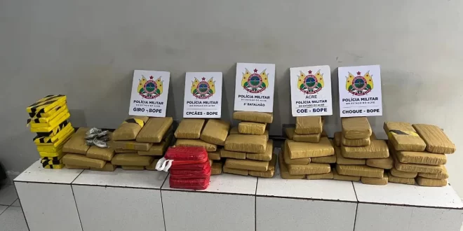 Drogas em Rio Branco: PM apreende cerca de 90 quilos de drogas