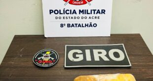 Drogas no Acre: PM apreende barra de maconha com mais de 500 gramas