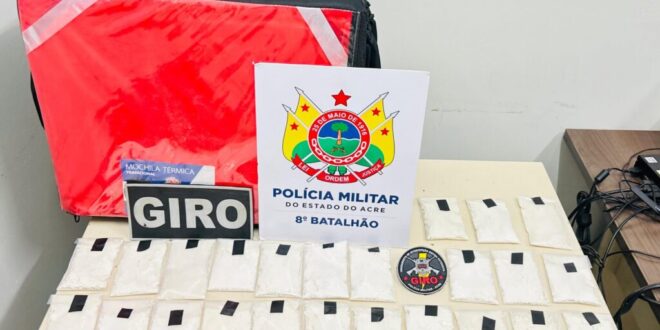 Drogas no Acre: Militares do 8º BPM prendem em flagrante suspeito com entorpecente