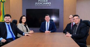 Vice-governadora Mailza conhece Projeto Humanize em reunião com o presidente do TJAC