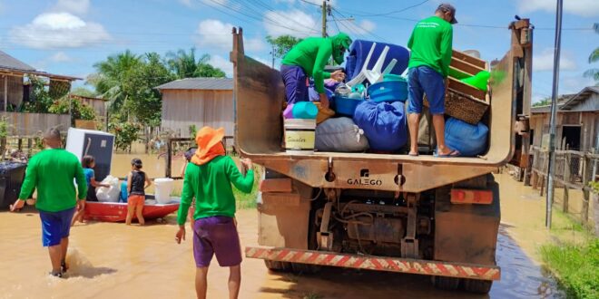 Governo atua em apoio às famílias afetadas pela cheia do Rio Iaco em Sena Madureira
