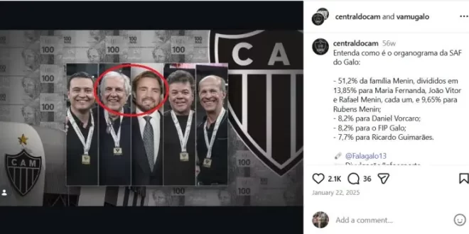 Na mira da PF: dono da CNN é sócio de Vorcaro em empresa que controla Atlético-MG