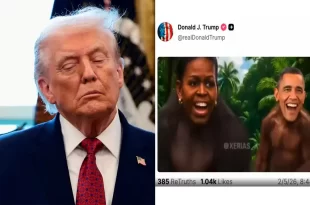 Criminoso: Trump posta vídeo racista de Obama e esposa retratados como macacos