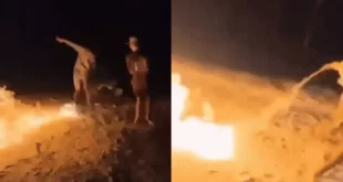 Violência juvenil: adolescente taca gasolina e fogo em colega e é preso