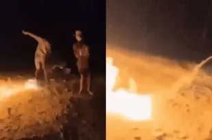 Violência juvenil: adolescente taca gasolina e fogo em colega e é preso