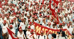 Raí, Chico Pinheiro e ministra de Lula desfilam em escola que homenageia o MST