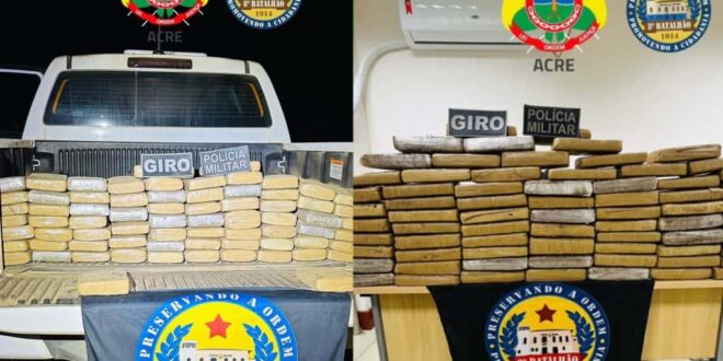 Drogas no Acre: PM apreende 137 quilos de drogas em Sena Madureira em 2025, aumento de 407%