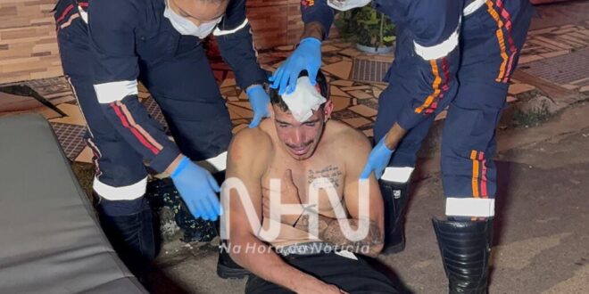 Violência em Rio Branco: garçom é perseguido por motociclista e espancado com golpes de ripa