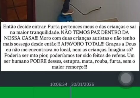 Violência em Rio Branco: ladrão invade residência e é flagrado pelas câmeras de segurança