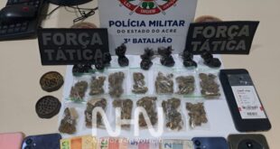 Drogas em Rio Branco: quatro adolescentes são apreendidos por tráfico