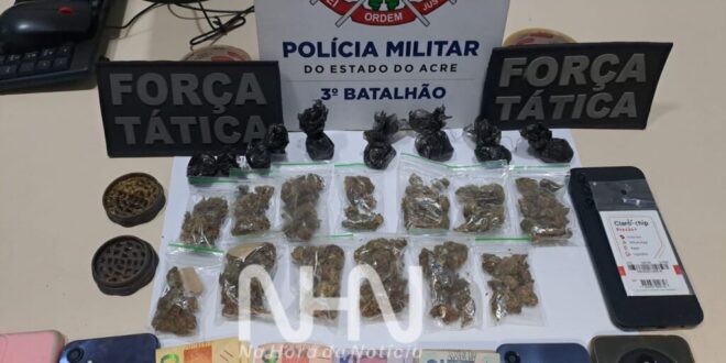 Drogas em Rio Branco: quatro adolescentes são apreendidos por tráfico