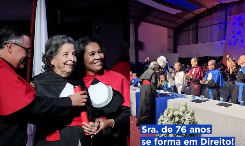 Lição De Vida: Idosa De 76 Anos Se Forma Em Direito Em MG
