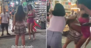 Turista bêbada provoca garotas de programa e é espancada no meio da rua