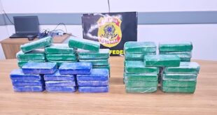 Drogas no Acre: PF apreende mais de 50 kg de cocaína e prende três em flagrante