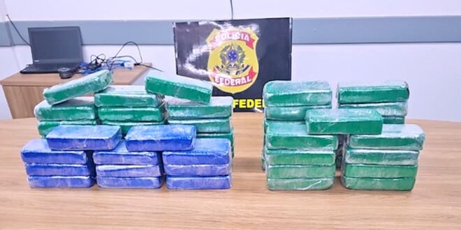 Drogas no Acre: PF apreende mais de 50 kg de cocaína e prende três em flagrante