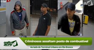 Violência em Rio Branco: assaltantes armados invadem posto de combustível no centro