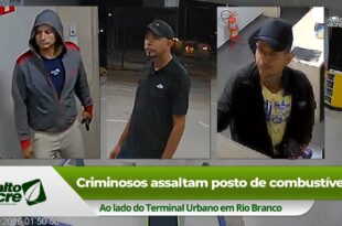 Violência em Rio Branco: assaltantes armados invadem posto de combustível no centro
