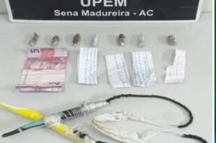 Polícia apreende drogas e arma artesanal em vistoria no presídio do interior