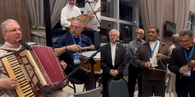 Exemplo cristão: Bispos cantam música antifascista em evento para lideranças católicas em Aparecida