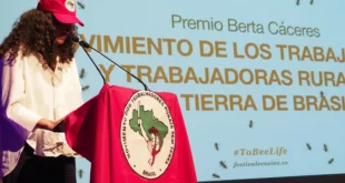 MST recebe prêmio Berta Cáceres na Espanha em reconhecimento ao compromisso ambiental e luta pela reforma agrária