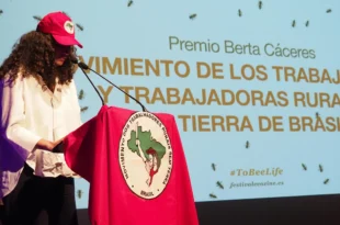 MST recebe prêmio Berta Cáceres na Espanha em reconhecimento ao compromisso ambiental e luta pela reforma agrária