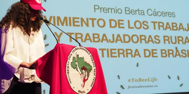 MST recebe prêmio Berta Cáceres na Espanha em reconhecimento ao compromisso ambiental e luta pela reforma agrária