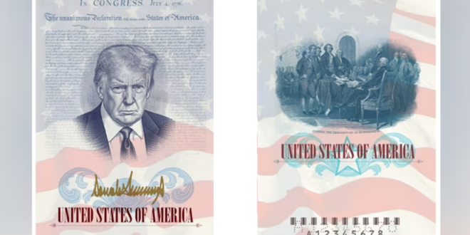 Megalomaníaco: Trump coloca o próprio rosto em passaportes, prédios, programas do governo e em moedas