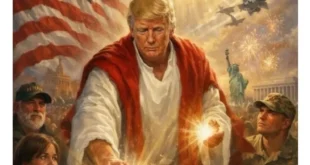 E aí cristãos, vai ficar por isso mesmo? Trump publica imagem dele mesmo como Jesus