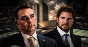 Flávio Bolsonaro que sempre conseguiu escapar da Justiça por seus vínculos com milicianos, tomba por receber dinheiro de um banqueiro mafioso