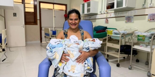 Dose tripla: acreana vive primeiro Dia das Mães após nascimento de trigêmeos