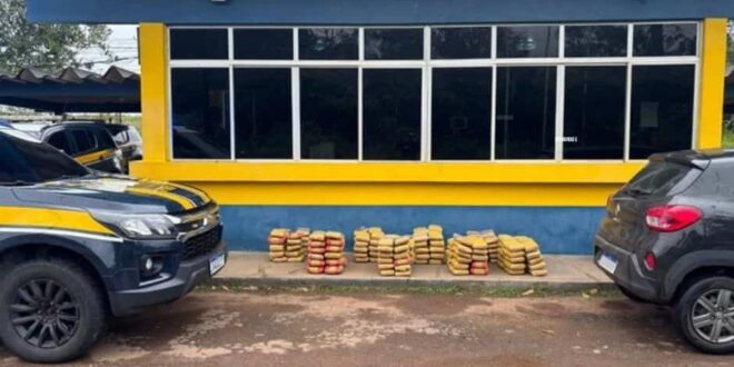 Droga no balde: PRF apreende 175 quilos de skunk durante fiscalização na BR-364