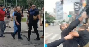 Típico da extrema direita: bolsonarista invade ato e manda seguranças agredirem estudantes em SP