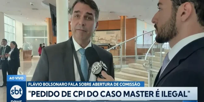 “CPI do Banco Master é ilegal”, disse Flávio Bolsonaro em março