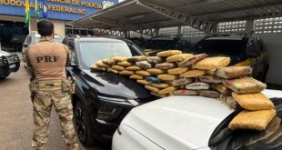 PRF apreende 43 quilos de skunk escondidos em fundo falso de caminhonete