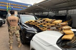 PRF apreende 43 quilos de skunk escondidos em fundo falso de caminhonete